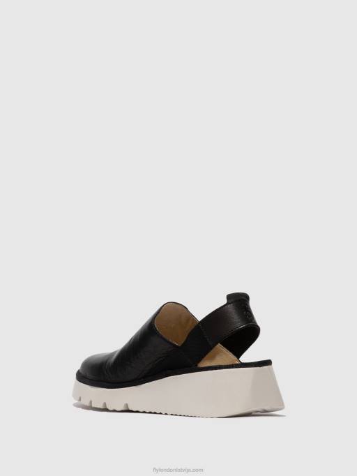 lv Fly London sievietes sling-back kurpes plog430 melns 80JP645