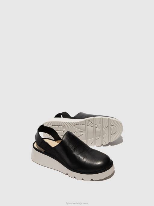 lv Fly London sievietes sling-back kurpes plog430 melns 80JP645