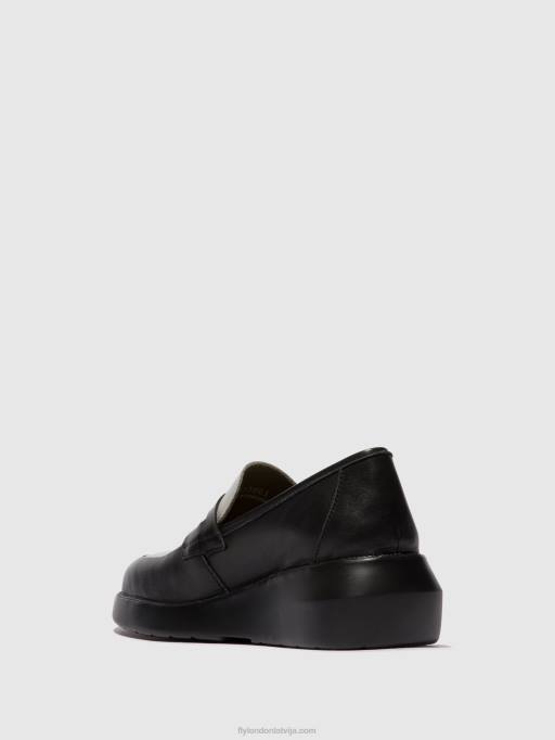 lv Fly London sievietes loafers kurpes blar513 melns/pelēks 80JP678