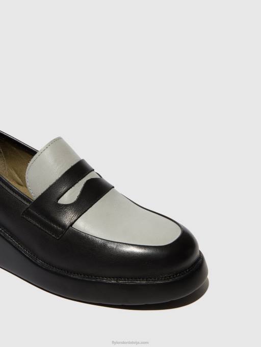 lv Fly London sievietes loafers kurpes blar513 melns/pelēks 80JP678