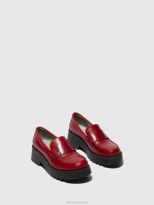 lv Fly London sievietes loafers kurpes maus791 sarkans 80JP674
