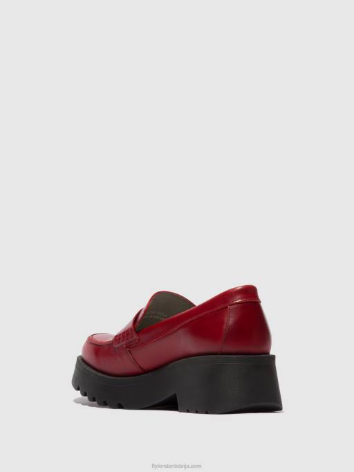 lv Fly London sievietes loafers kurpes maus791 sarkans 80JP674