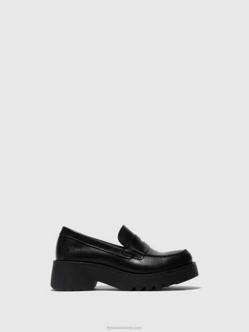 lv Fly London sievietes loafers kurpes moat948 melna (melna zole) 80JP653