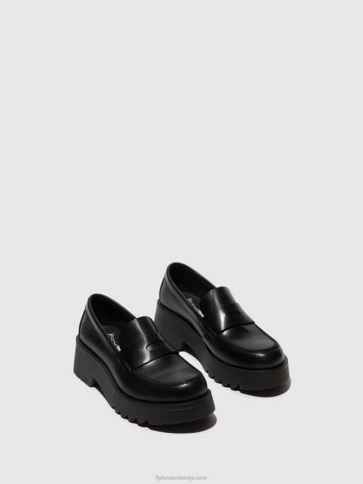 lv Fly London sievietes loafers kurpes moat948 melna (melna zole) 80JP653