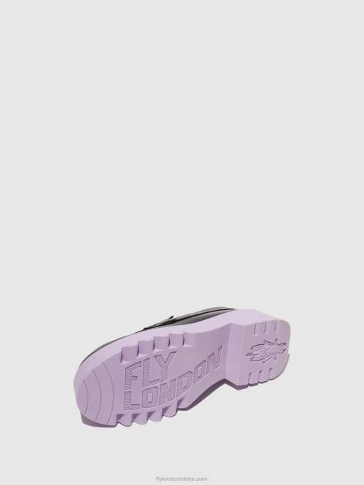 lv Fly London sievietes loafers kurpes moat948 melna (violeta zole) 80JP651