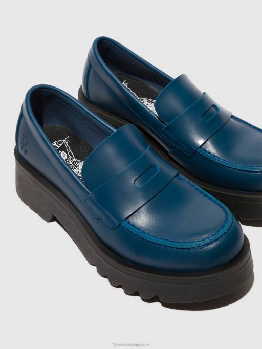 lv Fly London sievietes loafers kurpes moat948 zils 80JP652