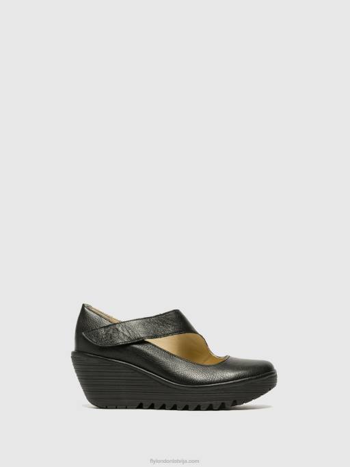 lv Fly London sievietes Mary Jane kurpes yasi682 uzpūtenis melns 80JP696