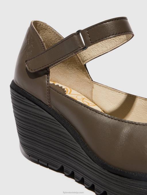 lv Fly London sievietes Mary Jane kurpes yawo345 dk. taupe 80JP668