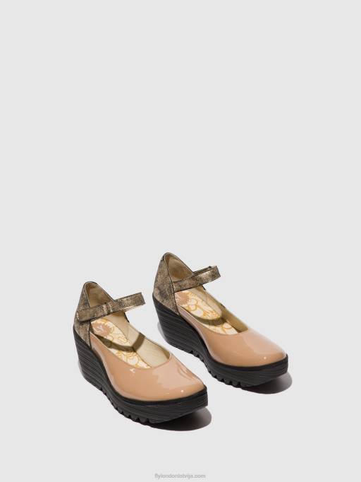 lv Fly London sievietes Mary Jane kurpes yawo345 kapučīno/šampanietis 80JP671