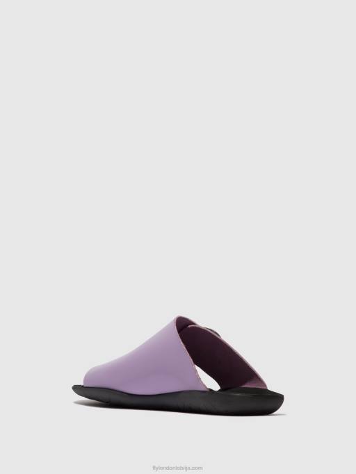 lv Fly London sievietes atvērtā pirksta mūļi vizlas758 violets 80JP368