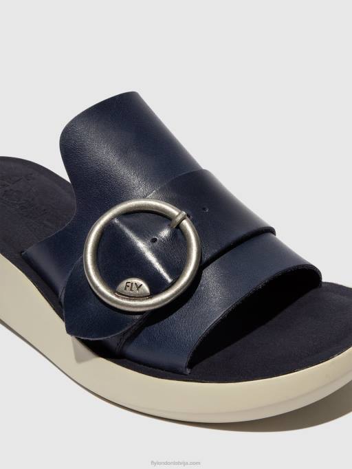 lv Fly London sievietes sprādzes mūļi beyd925 zils 80JP379