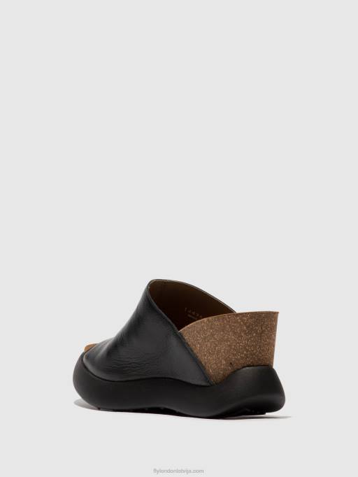 lv Fly London sievietes uzvelkami mūļi gino966 melns 80JP366