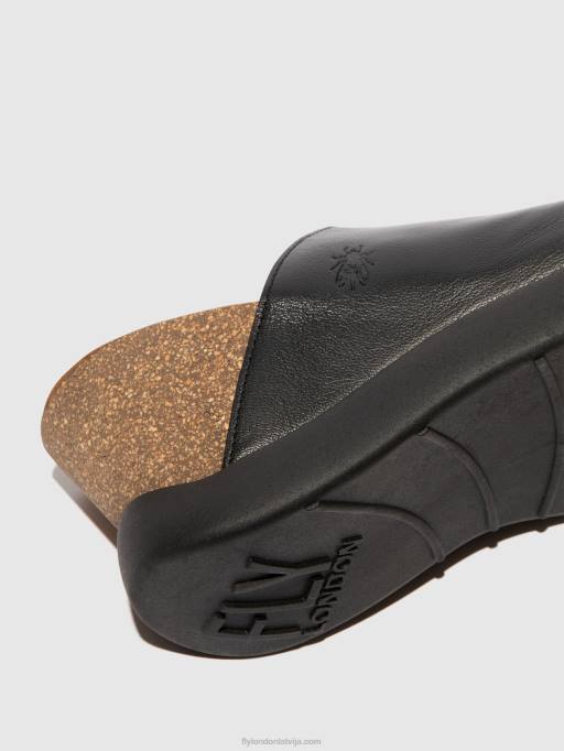 lv Fly London sievietes uzvelkami mūļi gino966 melns 80JP366