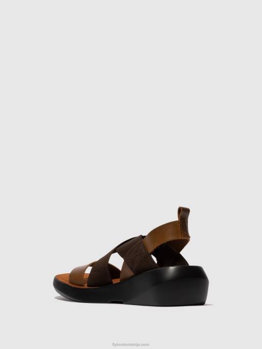 lv Fly London sievietes crossover sandales baji848 kamielis 80JP594