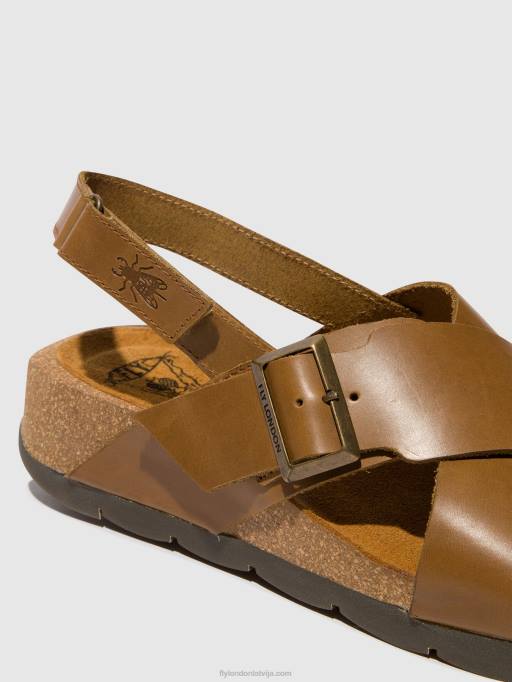lv Fly London sievietes krosovera sandales chlo852 kamielis 80JP488