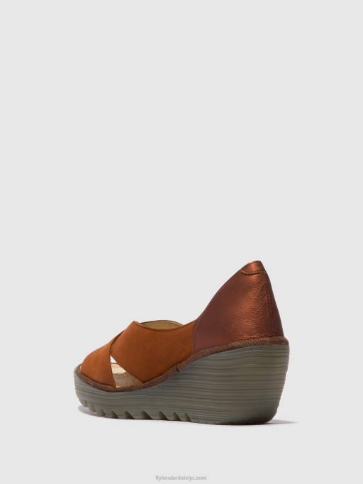 lv Fly London sievietes krosoveru sandales yoma307 iedegums/varš 80JP484