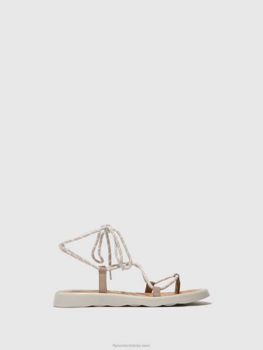 lv Fly London sievietes šņorējamas sandales tace874 betons (balts) 80JP552