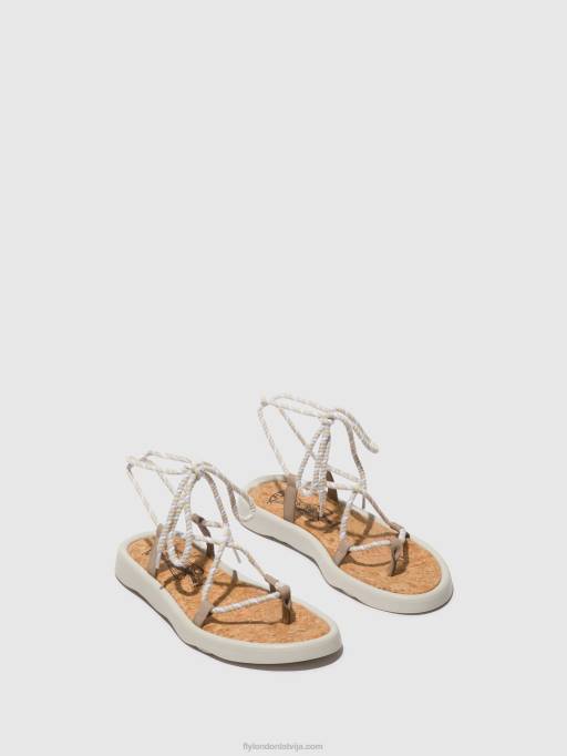 lv Fly London sievietes šņorējamas sandales tace874 betons (balts) 80JP552