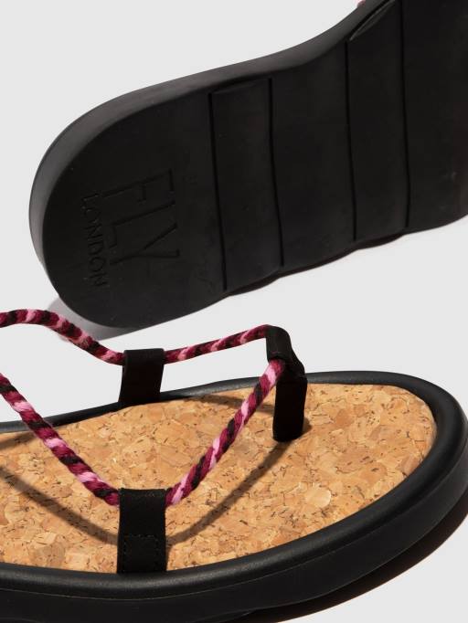 lv Fly London sievietes šņorējamas sandales tace874 melns (violeta) 80JP550