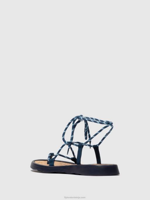 lv Fly London sievietes šņorējamas sandales tace874 zils 80JP551
