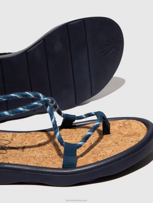 lv Fly London sievietes šņorējamas sandales tace874 zils 80JP551