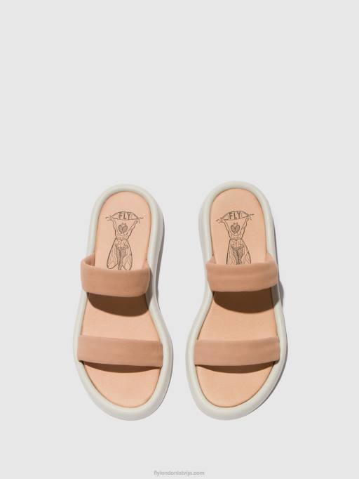 lv Fly London sievietes plakanas sandales taja872 pliks rozā 80JP556