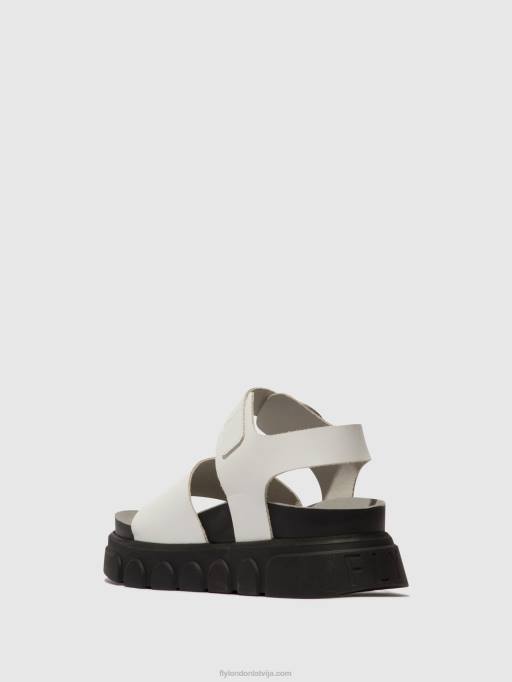 lv Fly London sievietes potītes siksna sandales cree947 pelēkbalts 80JP507