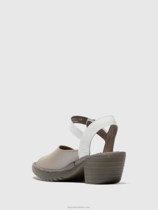 lv Fly London sievietes sandales ar stropu muguru wely439 sudrabs/ pelēkbalts 80JP444