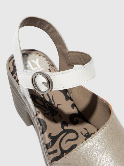 lv Fly London sievietes sandales ar stropu muguru wely439 sudrabs/ pelēkbalts 80JP444