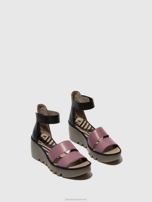 lv Fly London sievietes siksnu sandales bono290 violeta/melna 80JP389