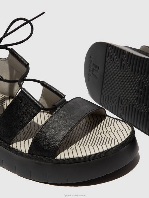 lv Fly London sievietes siksnu sandales caio363 melns 80JP573