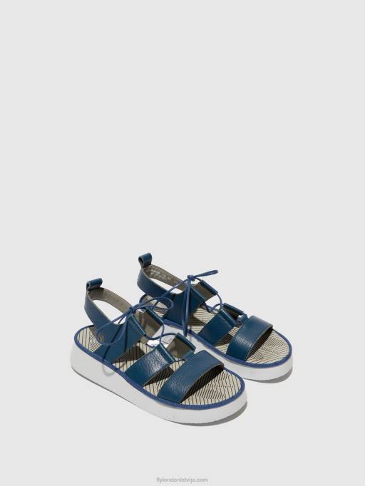 lv Fly London sievietes siksnu sandales caio363 zils 80JP571