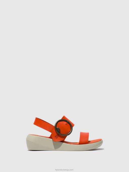 lv Fly London sievietes sling-back sandales bani739 koraļļi 80JP587