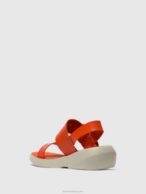 lv Fly London sievietes sling-back sandales bani739 koraļļi 80JP587
