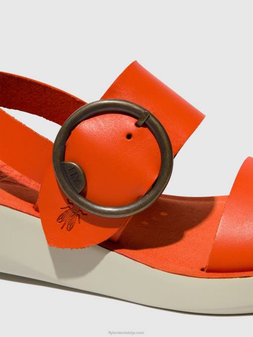 lv Fly London sievietes sling-back sandales bani739 koraļļi 80JP587