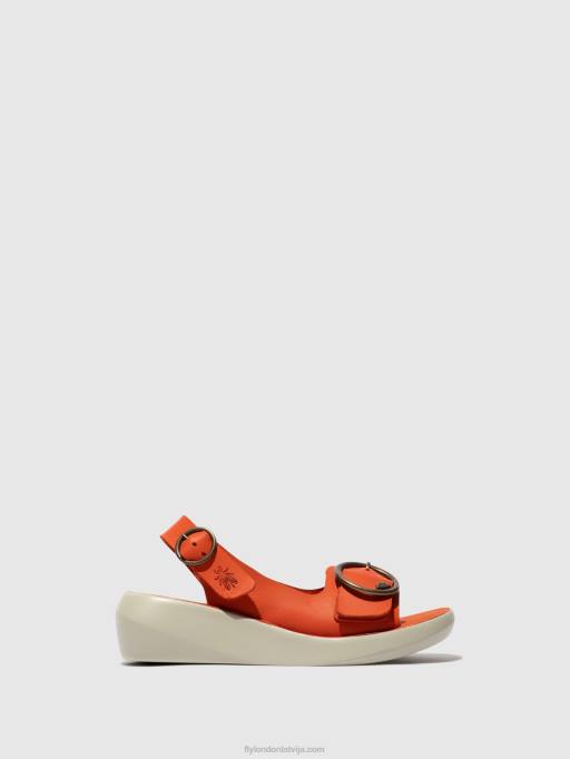 lv Fly London sievietes sling-back sandales berk754 koraļļi 80JP585