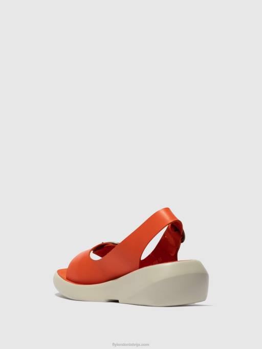 lv Fly London sievietes sling-back sandales berk754 koraļļi 80JP585