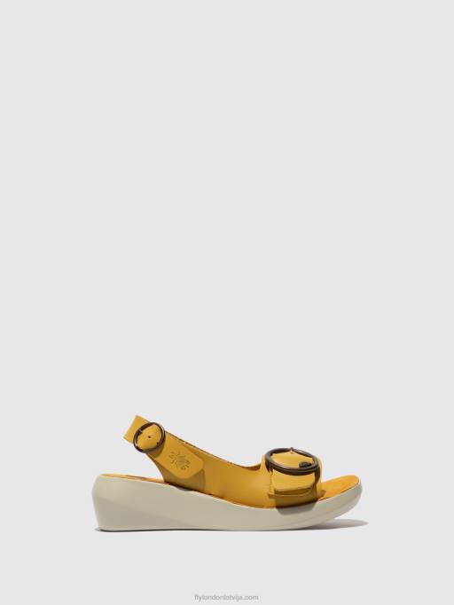 lv Fly London sievietes sling-back sandales berk754 sinepes 80JP465