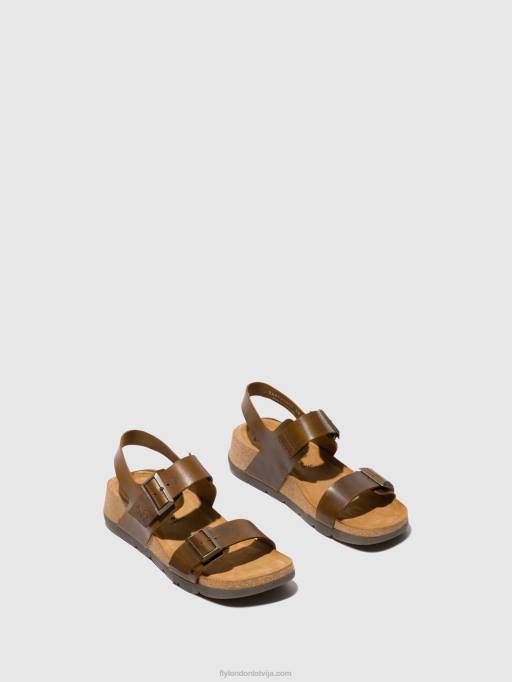 lv Fly London sievietes sling-back sandales ceke722 kamielis 80JP583