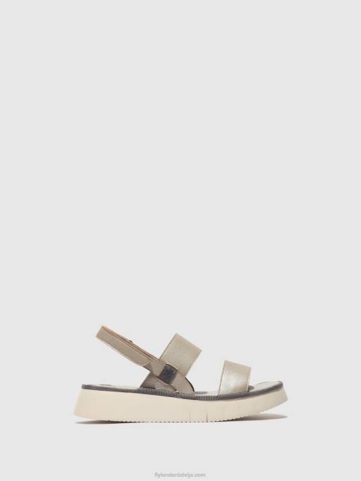 lv Fly London sievietes sling-back sandales cura318 Sudrabs 80JP463