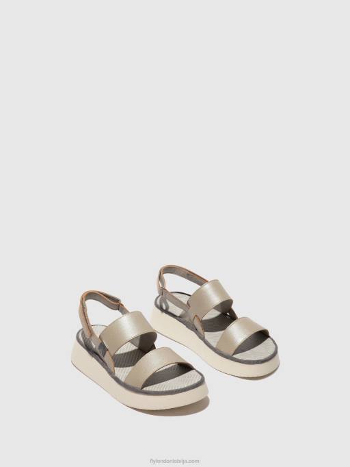 lv Fly London sievietes sling-back sandales cura318 Sudrabs 80JP463