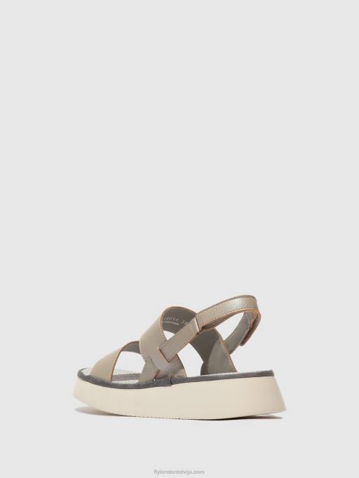 lv Fly London sievietes sling-back sandales cura318 Sudrabs 80JP463
