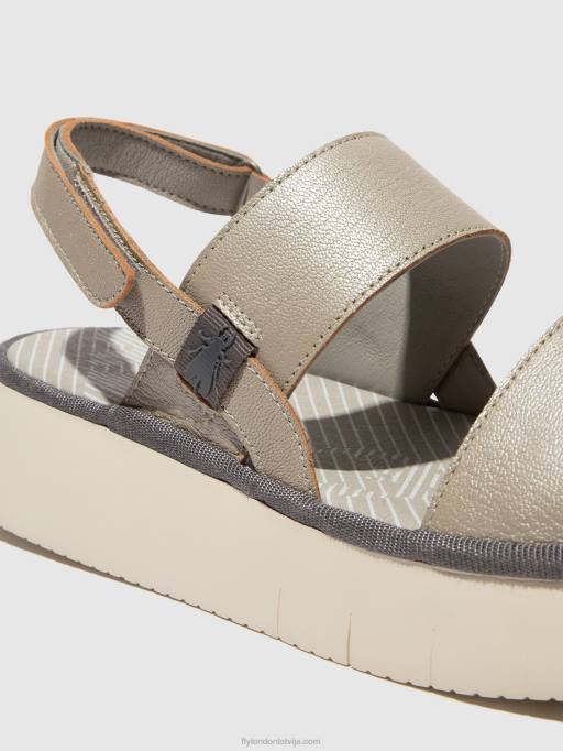 lv Fly London sievietes sling-back sandales cura318 Sudrabs 80JP463