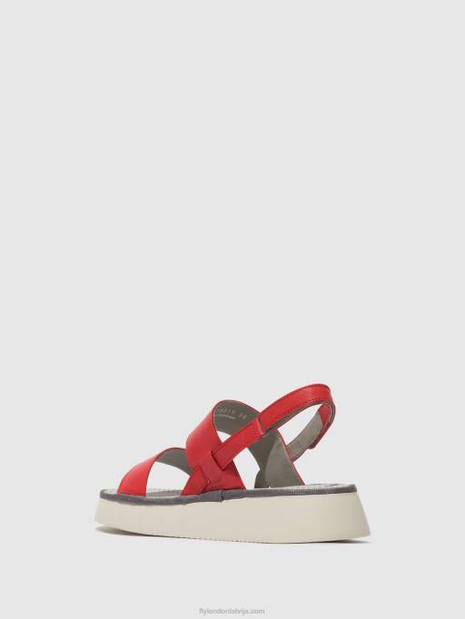 lv Fly London sievietes sling-back sandales cura318 aveņu 80JP462