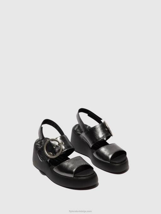 lv Fly London sievietes sling-back sandales digo939 grafīts 80JP455