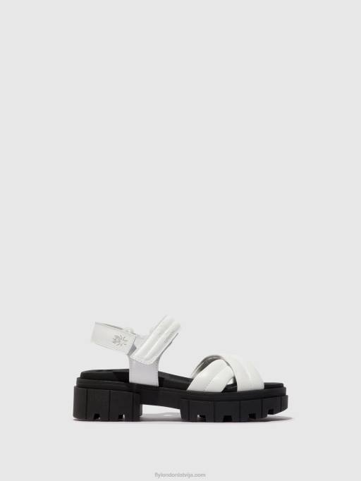 lv Fly London sievietes sling-back sandales jada854 balts 80JP547