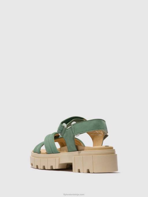lv Fly London sievietes sling-back sandales jada854 nefrīta zaļa 80JP546