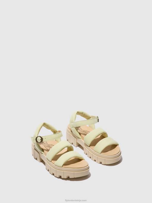 lv Fly London sievietes sling-back sandales jela864 gaiši dzeltens 80JP549