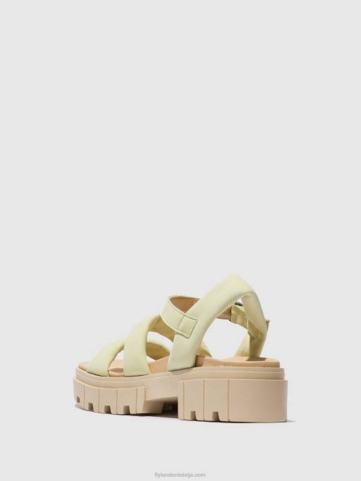lv Fly London sievietes sling-back sandales jela864 gaiši dzeltens 80JP549