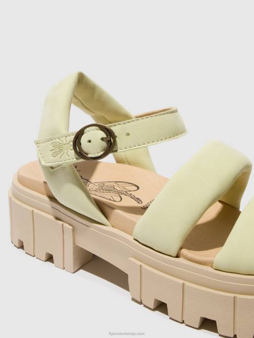 lv Fly London sievietes sling-back sandales jela864 gaiši dzeltens 80JP549